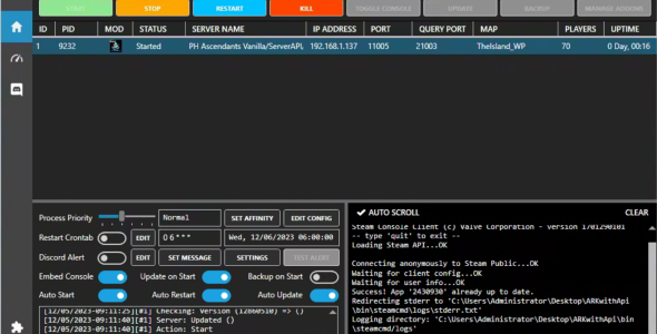 ARK:SA™ with ServerAPI Server manager plugin for WindowsGSM